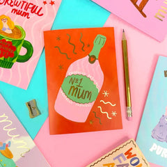 " Prosecco Princess No 1 Mum " Greeting Card