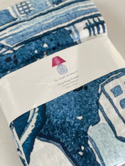 " Hong Kong Homage " Linen Tablecloth - The Ginger Jar Lamp Co.