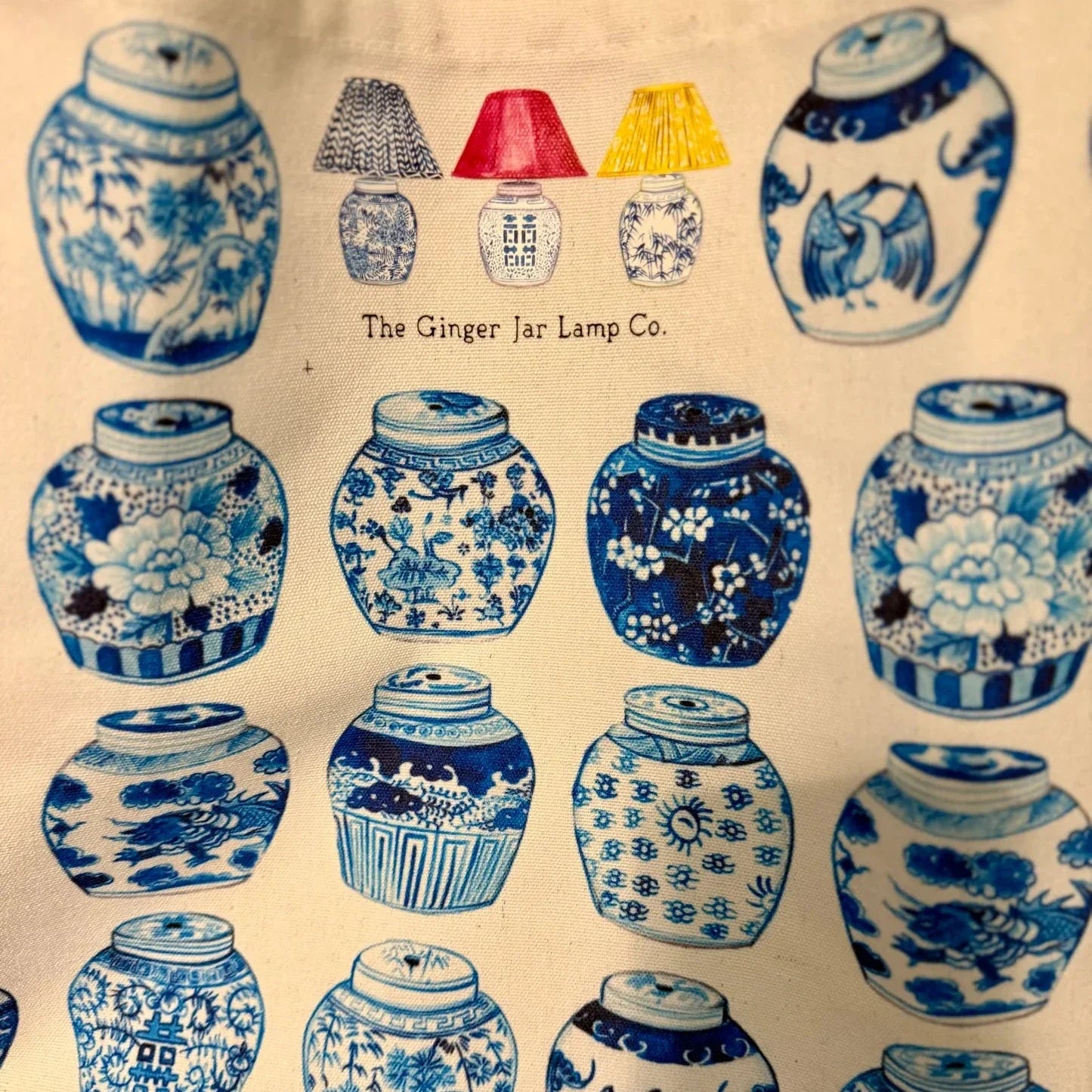 " Ginger Jars " Market Bag - The Ginger Jar Lamp Co.