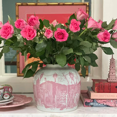 " Hong Kong Homage " Ginger Jar : Blossom Pink - The Ginger Jar Lamp Co.