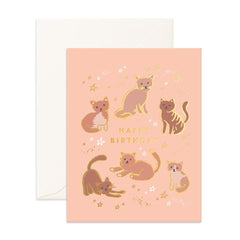 " Birthday Cats " Card