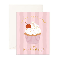 " Extra Sprinkles Cupcake " Greeting Card
