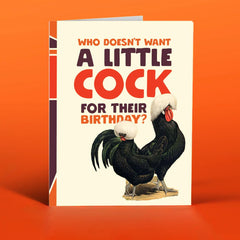 " A Little Cock " Birthday Card
