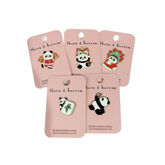 " Panda " T&B Enamel Pins