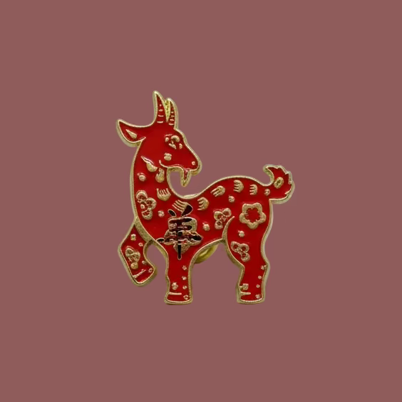 " Red Chinese Zodiac " T&B Enamel Pins