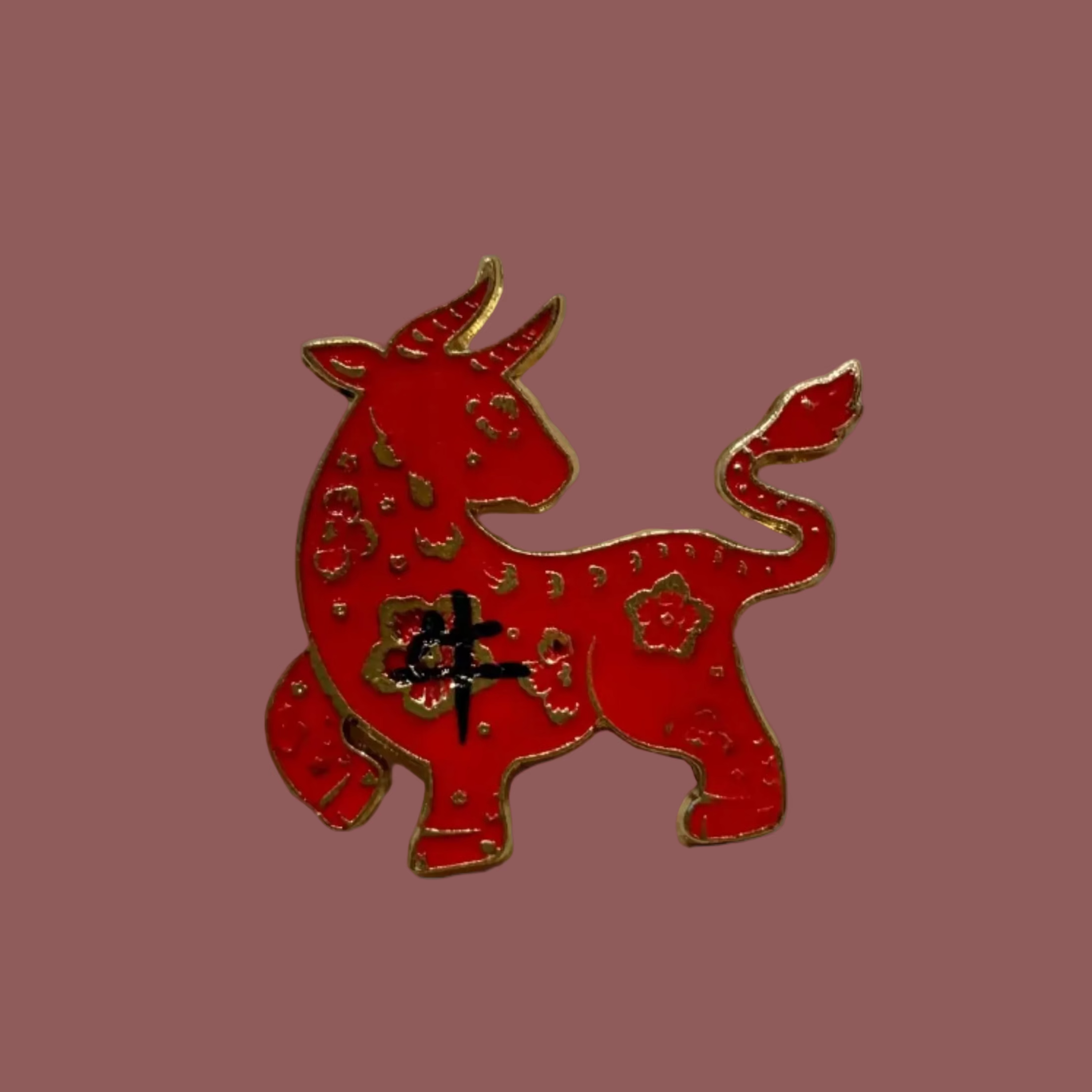 " Red Chinese Zodiac " T&B Enamel Pins