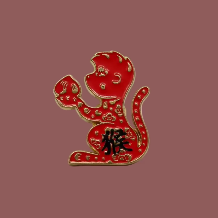 " Red Chinese Zodiac " T&B Enamel Pins