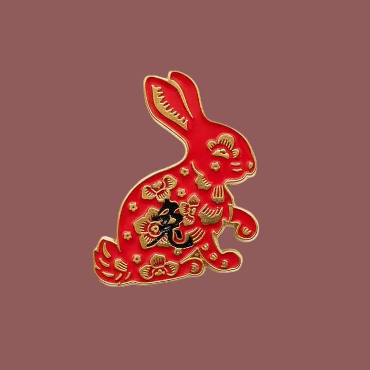 " Red Chinese Zodiac " T&B Enamel Pins