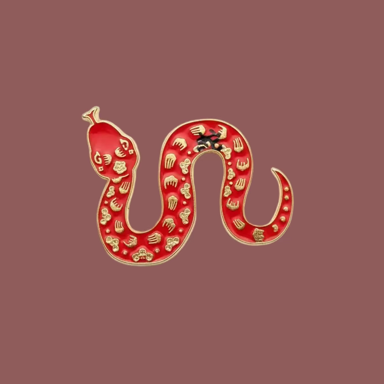 " Red Chinese Zodiac " T&B Enamel Pins