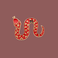 " Red Chinese Zodiac " T&B Enamel Pins