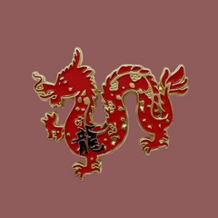 " Red Chinese Zodiac " T&B Enamel Pins