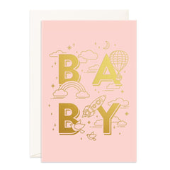 " Baby Universe Pink " Jumbo Card