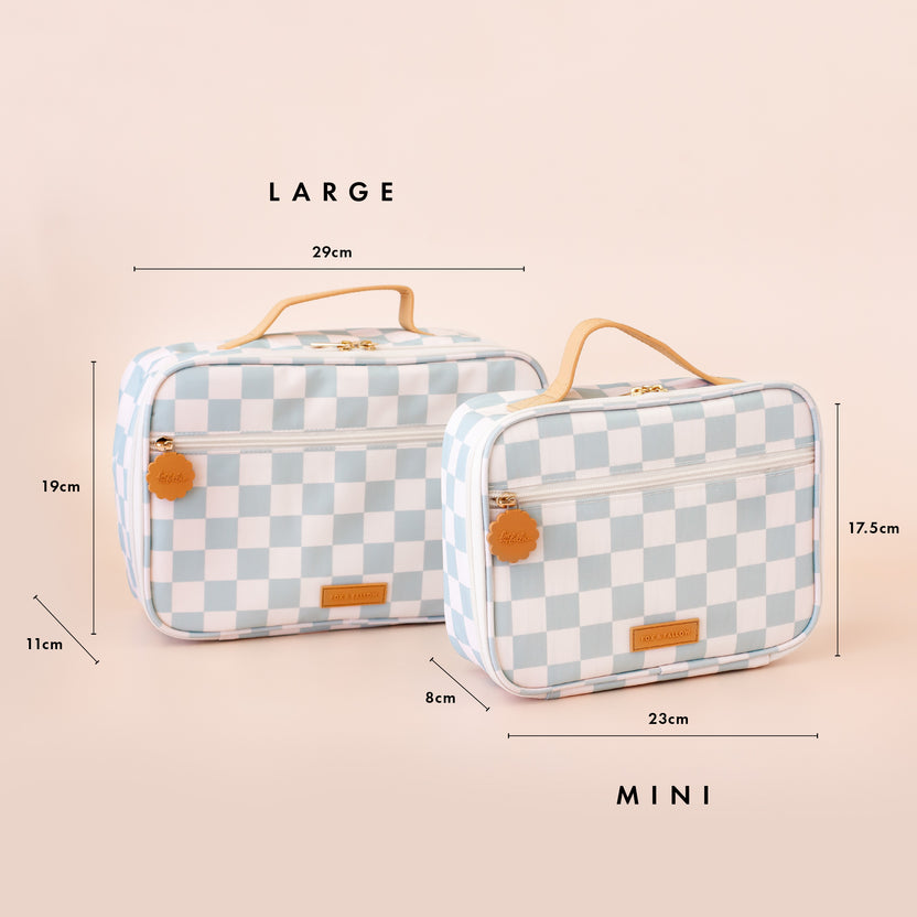 " Sage Check " Mini Lunch Bag