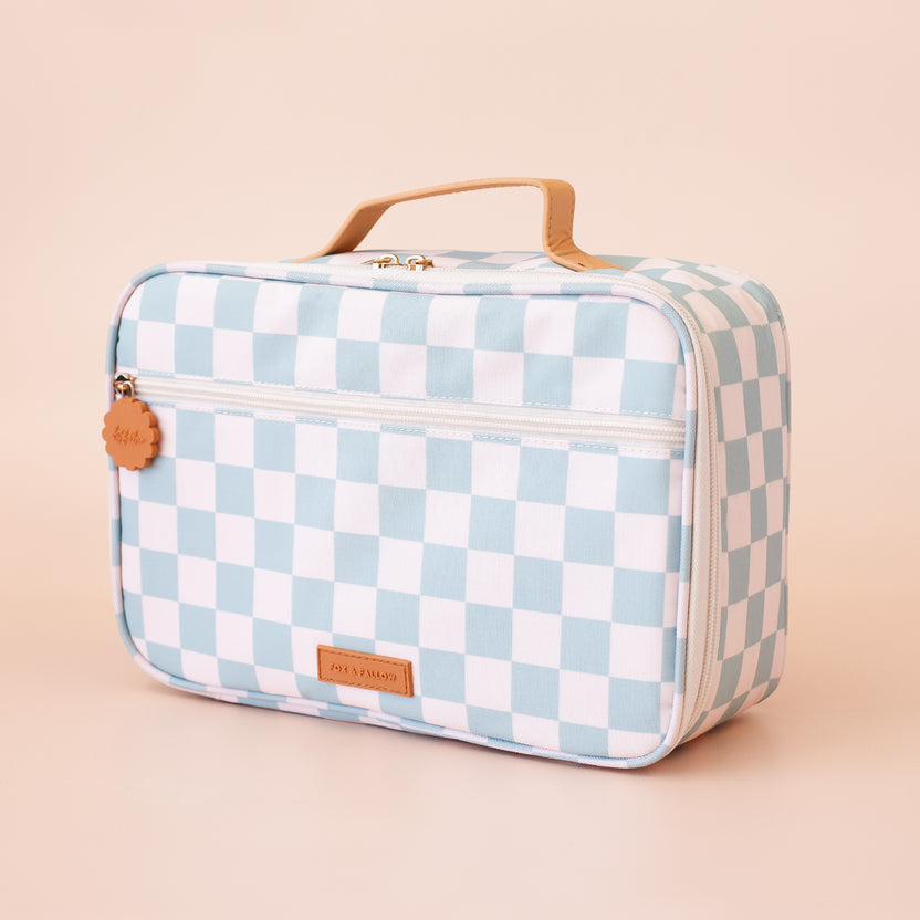 " Sage Check " Large Lunch Bag