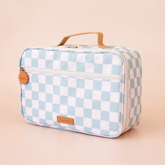 " Sage Check " Large Lunch Bag