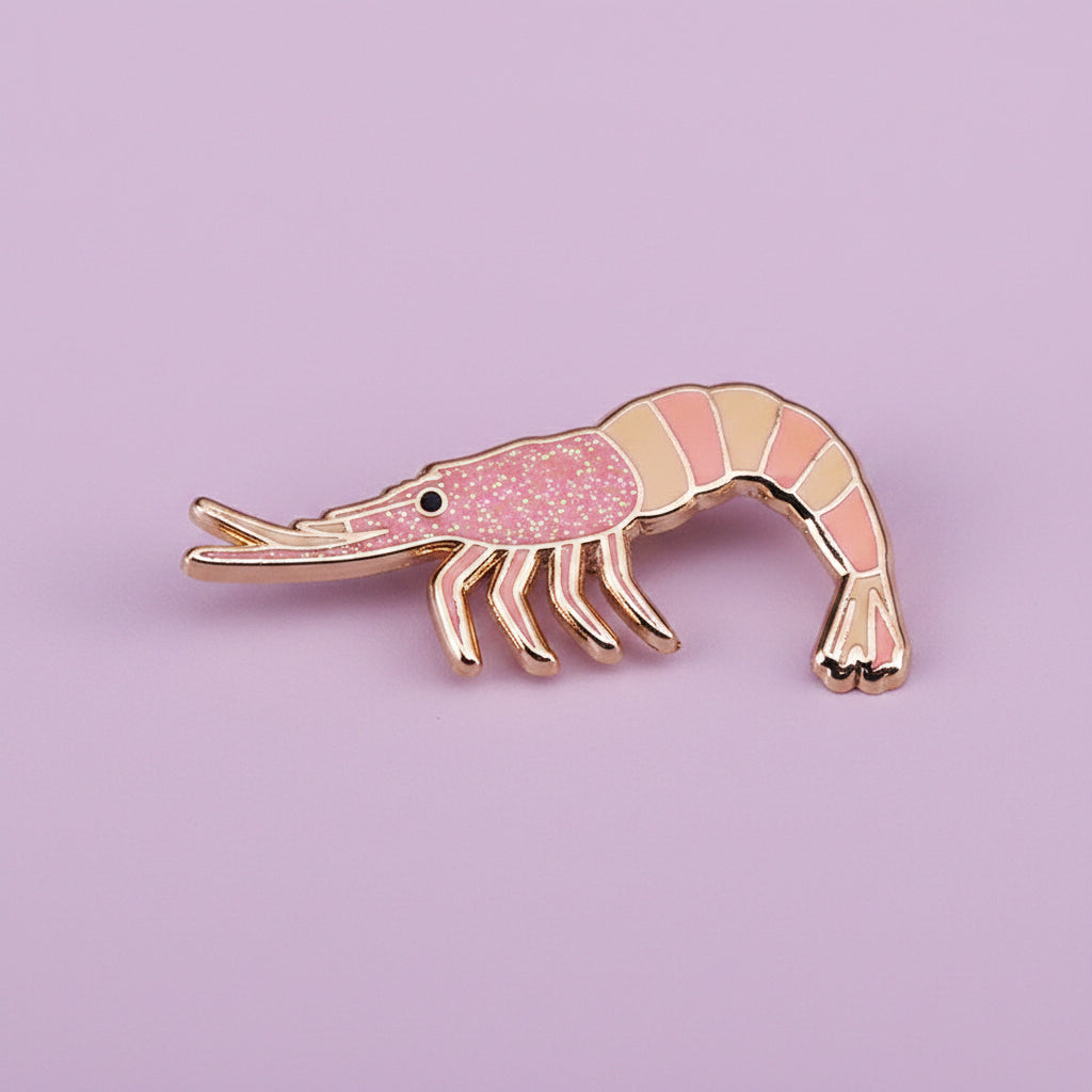" Shrimp " Enamel Pins