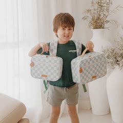 " Sage Check " Mini Lunch Bag