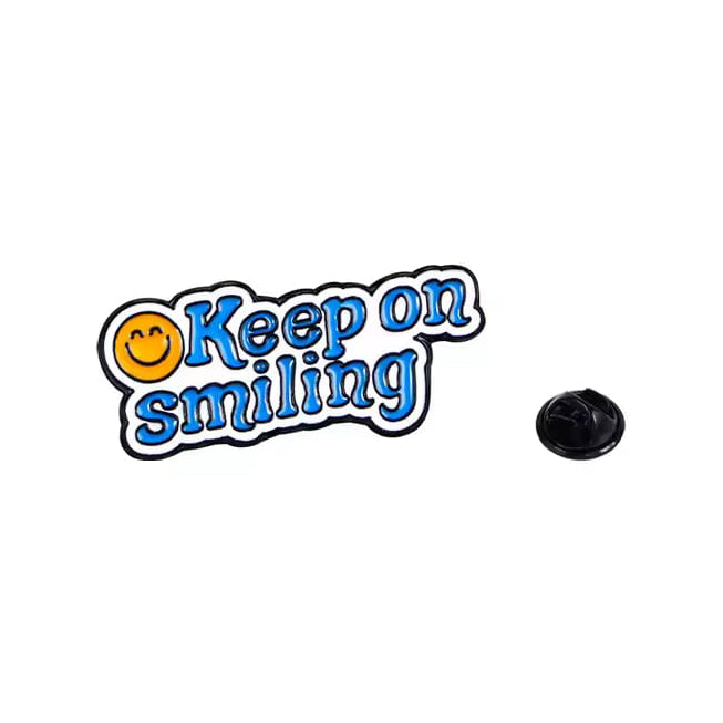 " Keep On Smiling " Enamel Pins