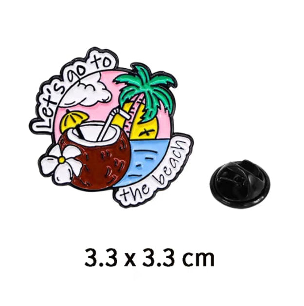 "Let's go the beach " Enamel Pins