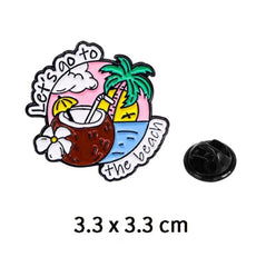 "Let's go the beach " Enamel Pins