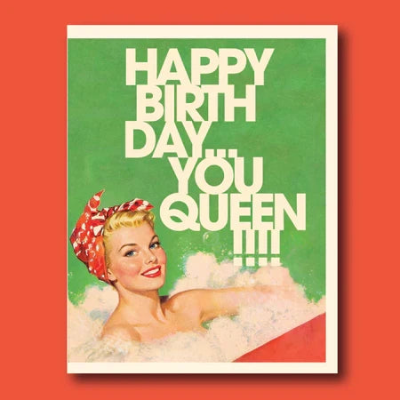 " Bath Queen " Birthday Card