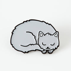 " Grey Kitty Soft " Enamel Pin